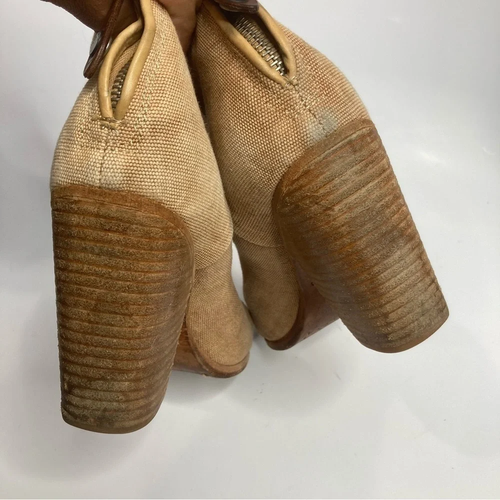 Rag & Bone Newbury Canvas ankle boots‎ camel size 9.5